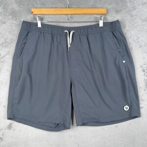 Vuori Kore Shorts Mens XXL Gray Drawstring Workout Athletic Stretch Lightweight